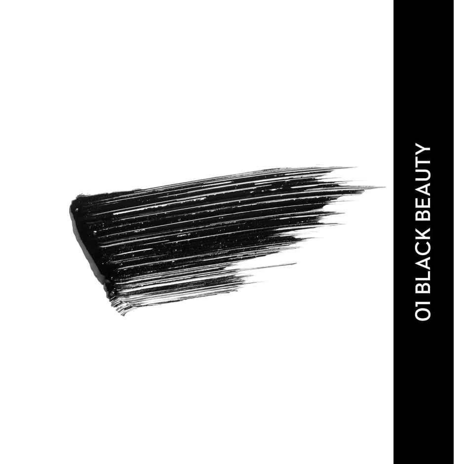 SUGAR Cosmetics Uptown Curl - Lengthening Mini Mascara - 01 Black Beauty (Black Mascara)