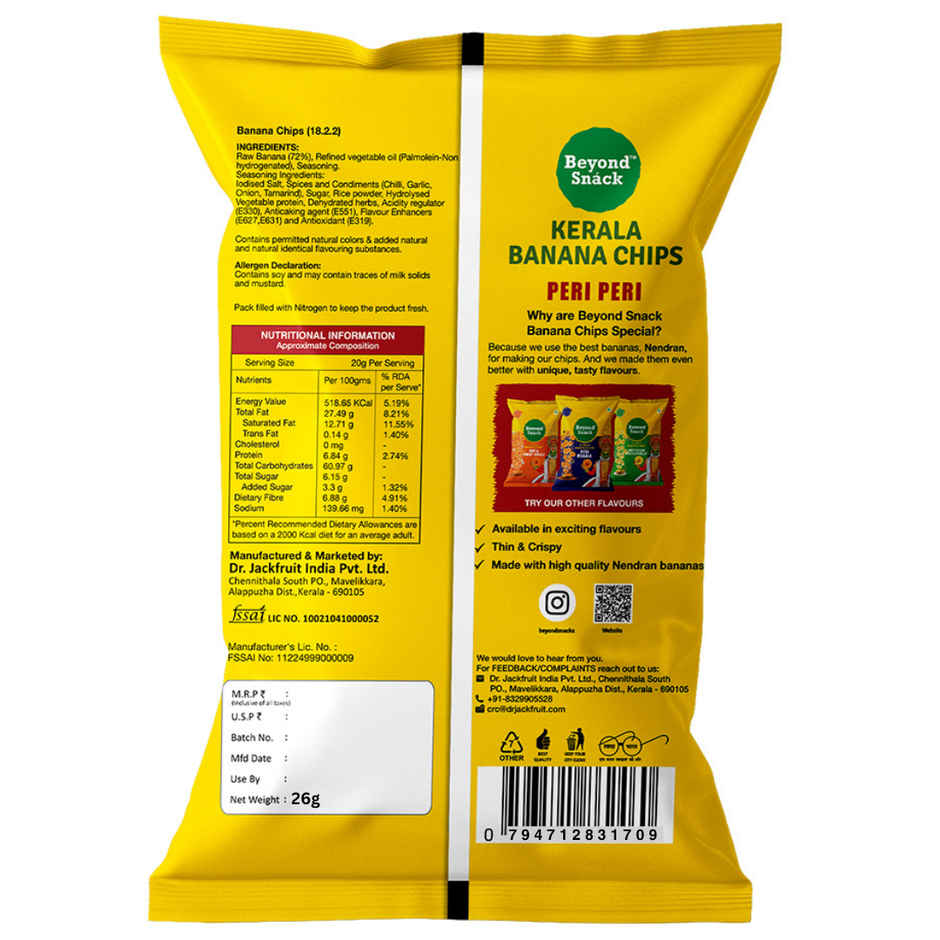 Beyond Snack Kerala Banana chips - Peri Peri Combo
