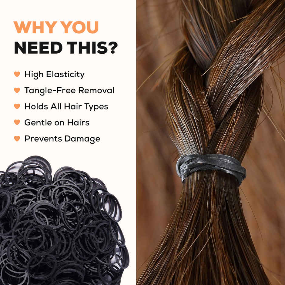 Multibrite Small Elastic Hair Ties | Black