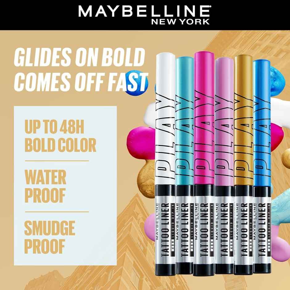 Maybelline Tattoo Play Gold Liquid Eyeliner - Drop