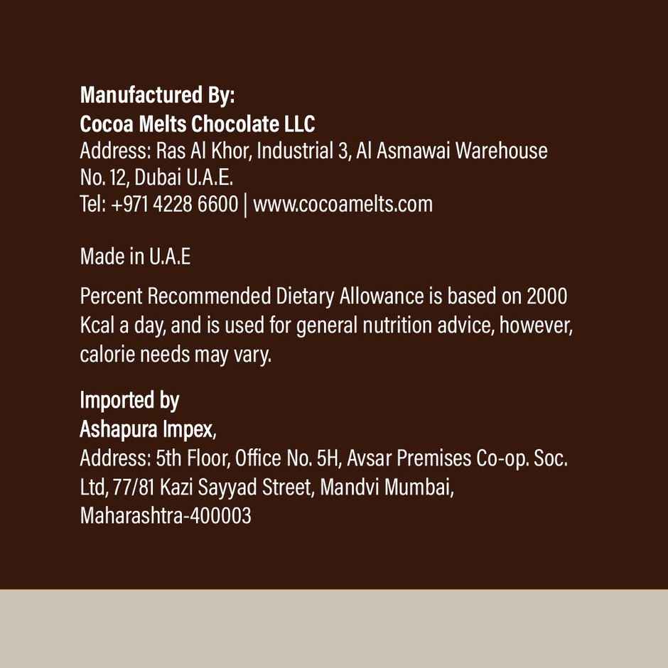 Cocoa Melts Dubai Cheesecake Kunafa Chocolate Bar