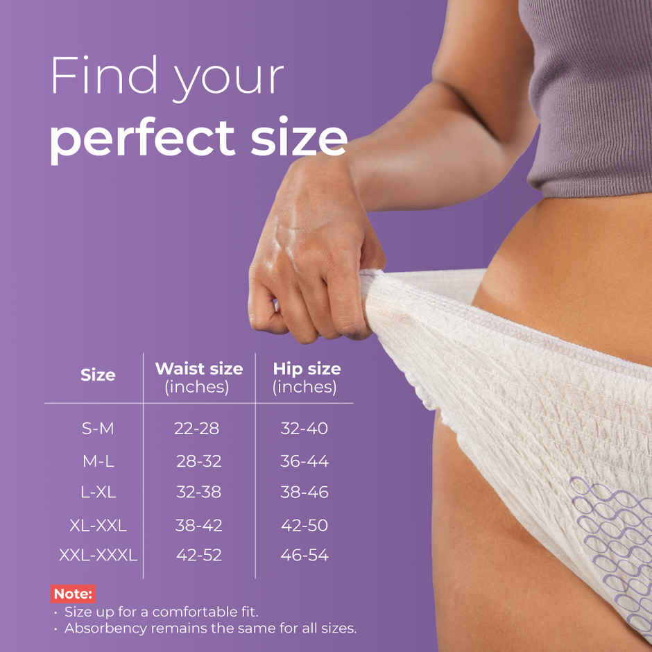 Nua Comfort Disposable Period Panties M-L | Ultra-Absorbent | Pack of 5 Panties