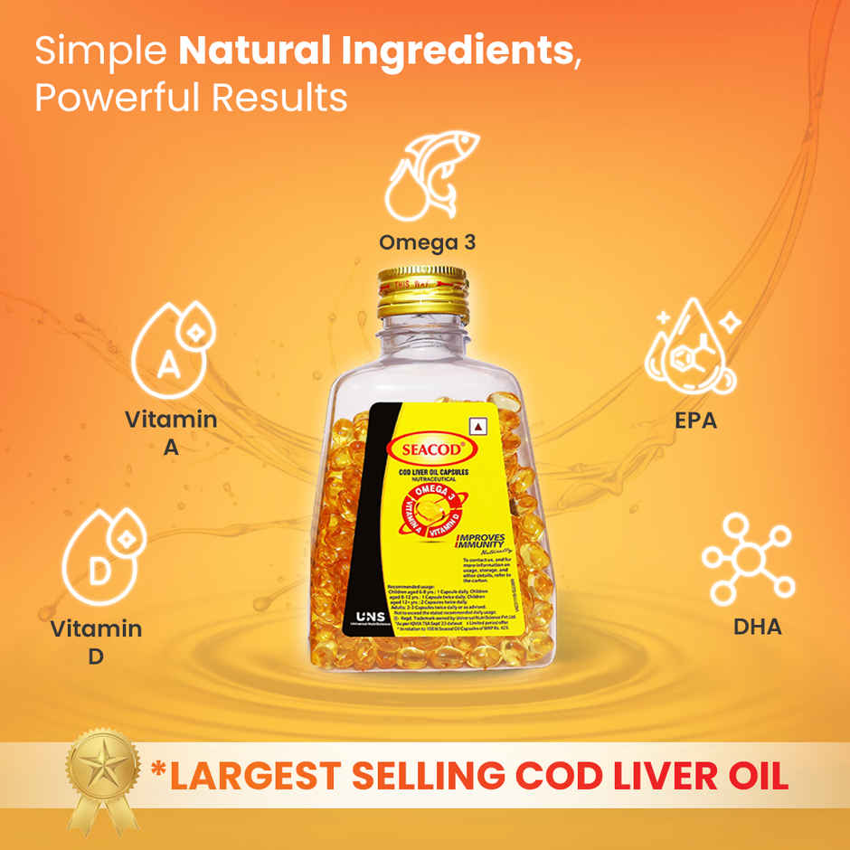 Seacod - Cod Liver Oil Capsules 500 Capsule