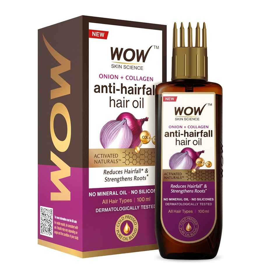 Wow Skin Science Onion Black Seed Hair Oil With Comb