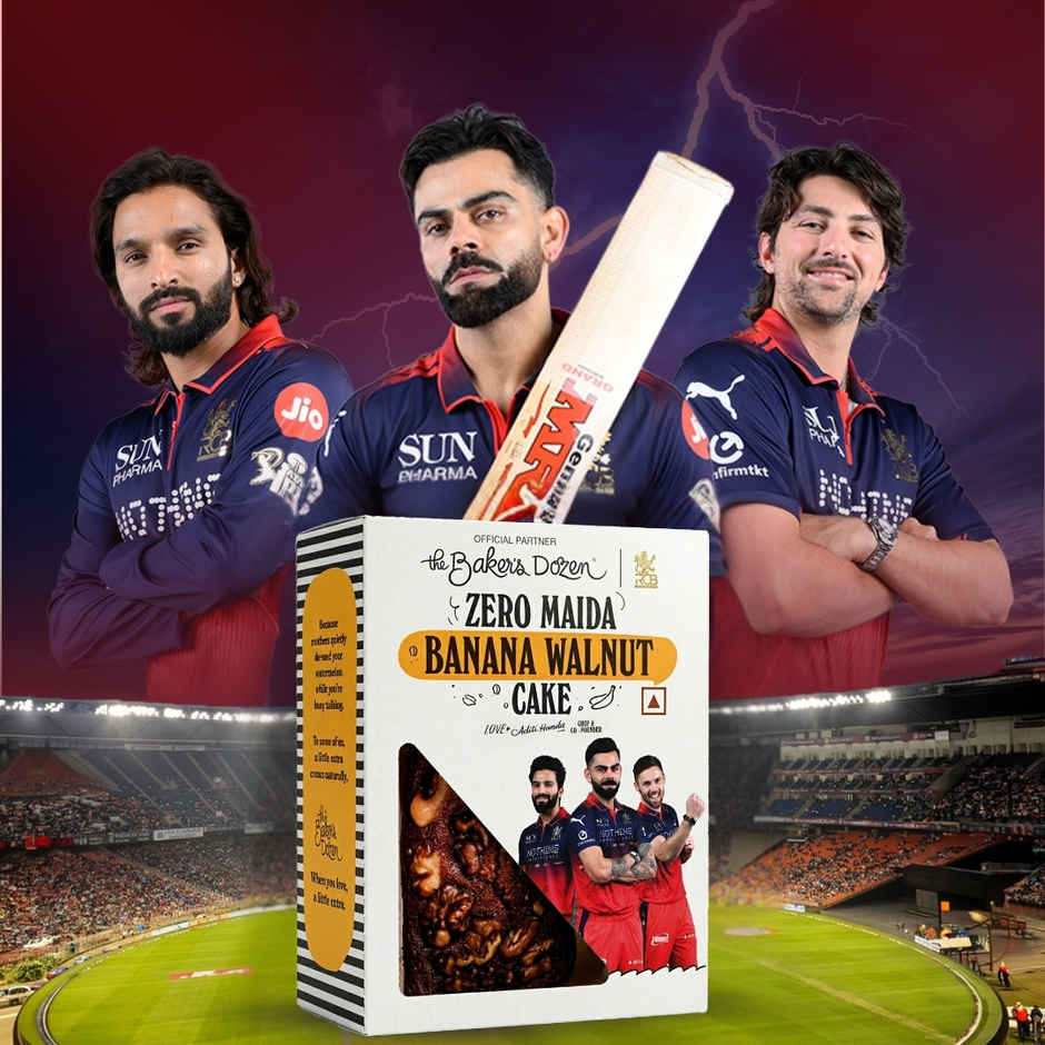 The Baker's Dozen Zero Maida Banana Walnut Cake | Banana Cake | Fruit Cake | Loaded with Walnuts