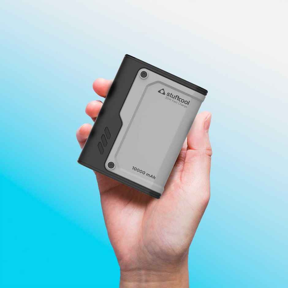 Stuffcool Mega Ii 30W Mini 10000 mAh Powerbank For Super Fast Chargingpixels Iphones - Grey