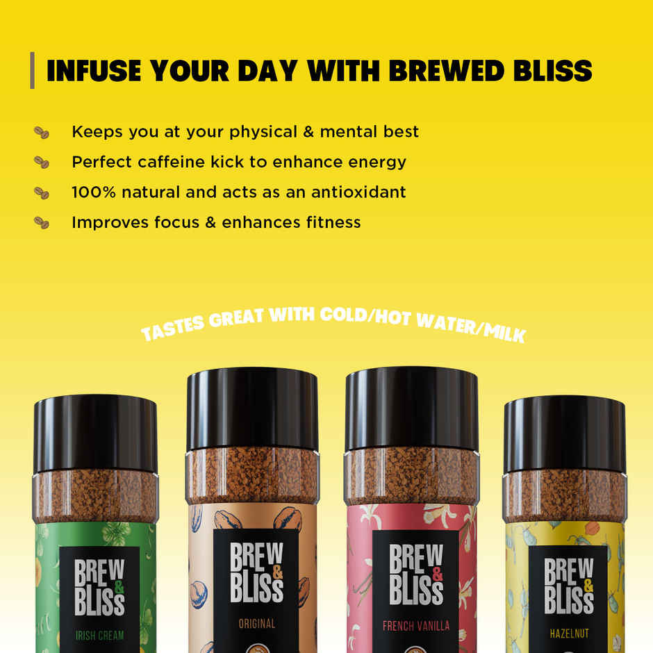 Brew & Bliss Hazelnut Instant Coffee