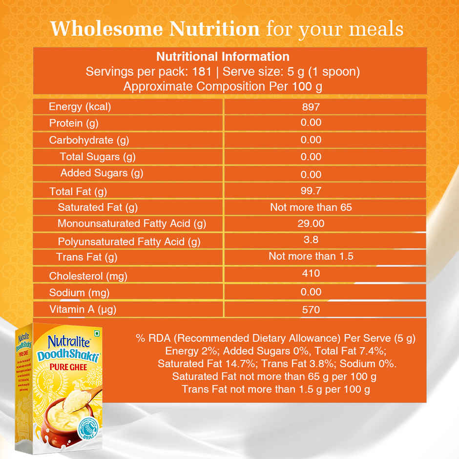 Nutralite Doodhshakti Pure Ghee - 1 L Combo