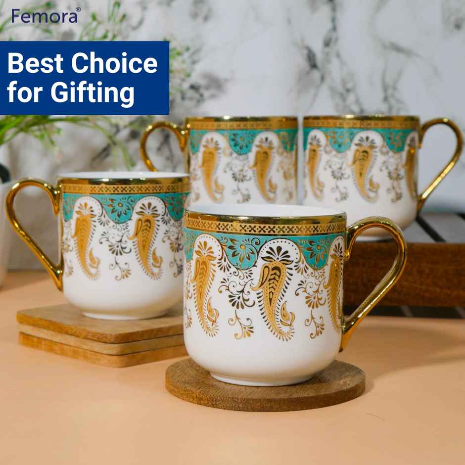 Femora Gold County Tea Cup Set 4 Pcs Desh Ki Mitti