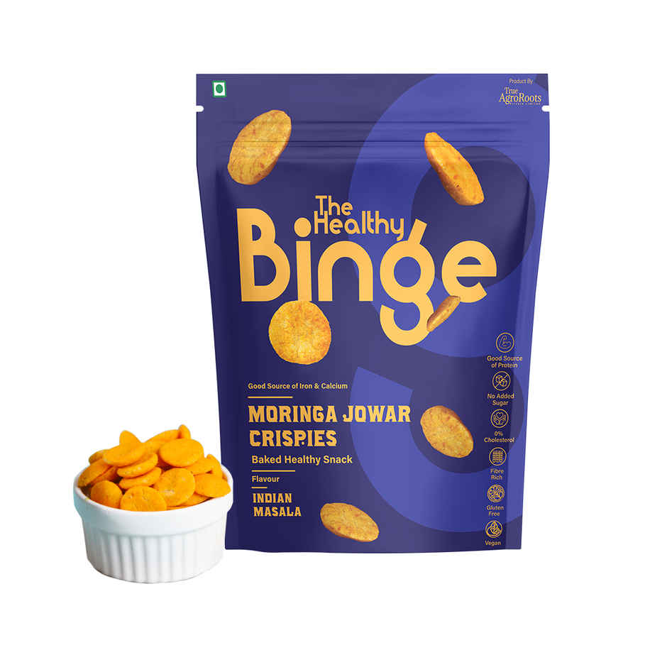 The Healthy Binge Moringa Jowar Baked Chips Indian Masala - High Protein & Fibre Combo