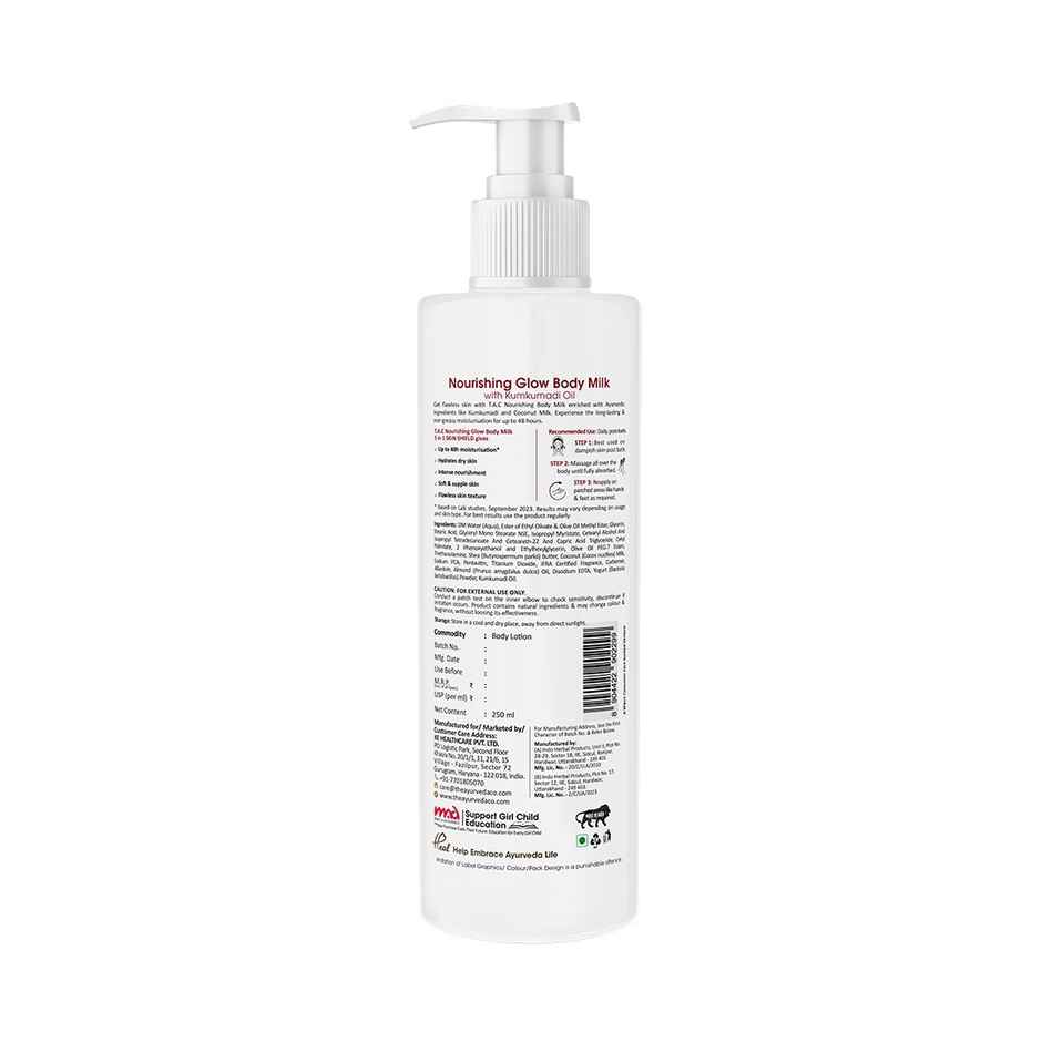 T.A.C - The Ayurveda Co Nourishing Body Lotion|Almond Oil & Shea Butter|Nourished & Radiant Skin