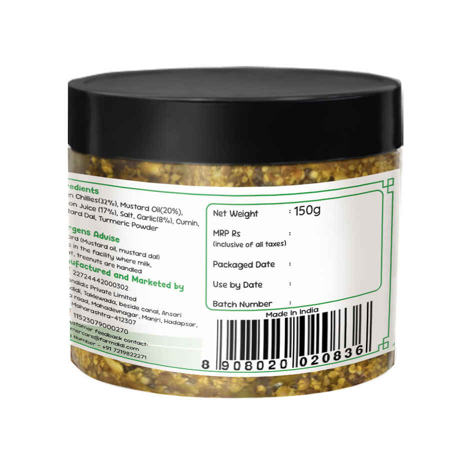 Farmdidi Green Chilli Pickle