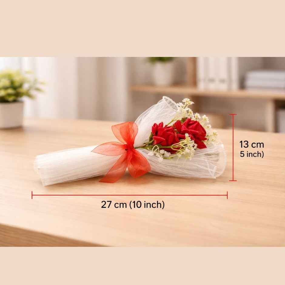 Rose Artificial Flower Bouquet | 27 cm | Satyam Kraft