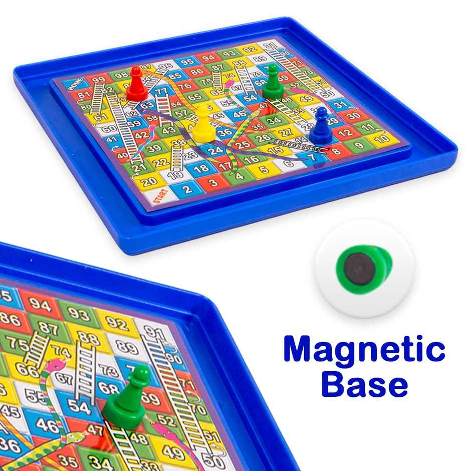 Ratna's Snakes & Ladders With Ludo Magnetic Travelling | Assorted