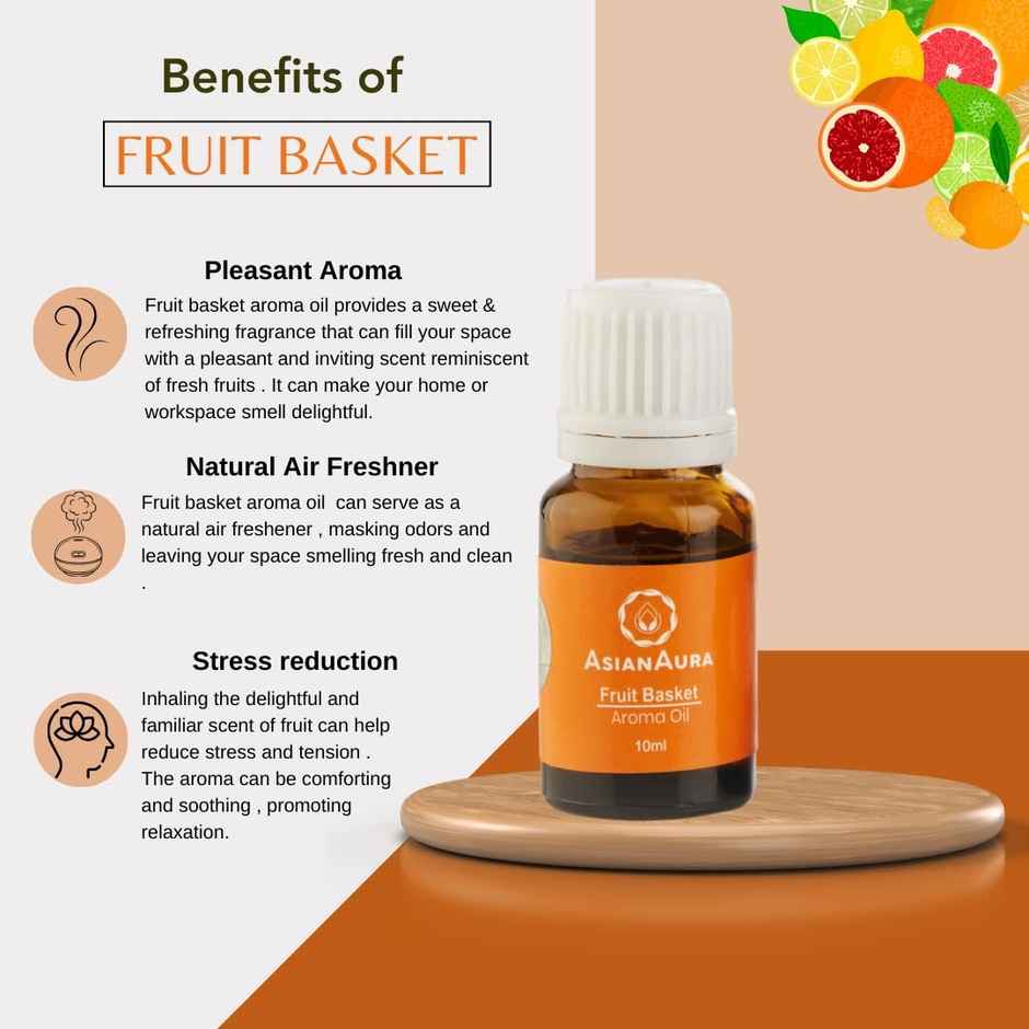 Asian Aura Diffuser Aroma Oil For Home Fragrance 10 ml Fruit Basket
