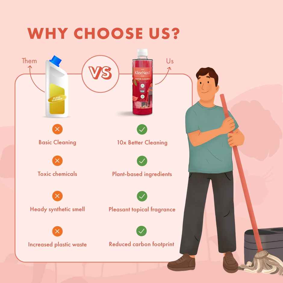 Kleenest Floral Wave Natural Plant Based Floor Cleaner