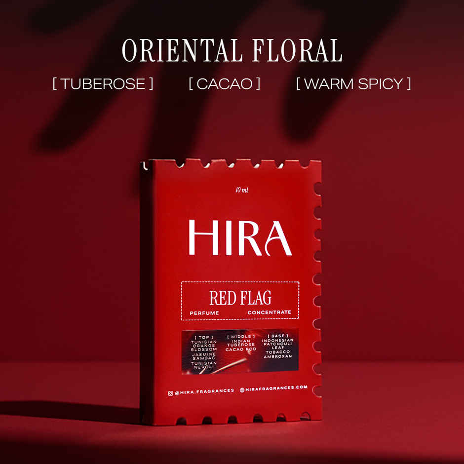 HIRA Red Flag Long Lasting Eau De Perfume For Women | Tuberose & Patchouli Notes