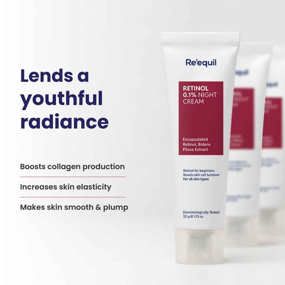 Re'equil 0.1% Retinol Night Cream for Wrinkles & Skin Tightening