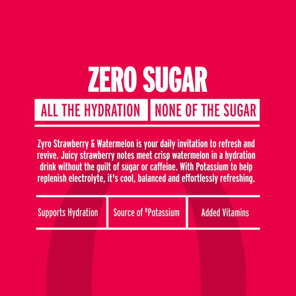 Zyro by Karan Aujla Hydration Drink | Zero Sugar | Strawberry & Watermelon