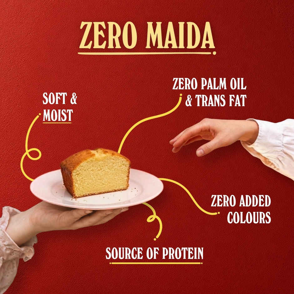 The Baker's Dozen Vanilla Cake | Veg Eggless cake | Tea Cake | Zero Palm Oil | Zero Trans Fat