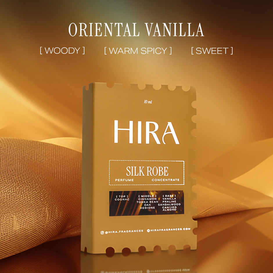 Hira Fragrances Silk Robe Long Lasting Eau De Perfume For Women | Cognac & Vanilla Notes