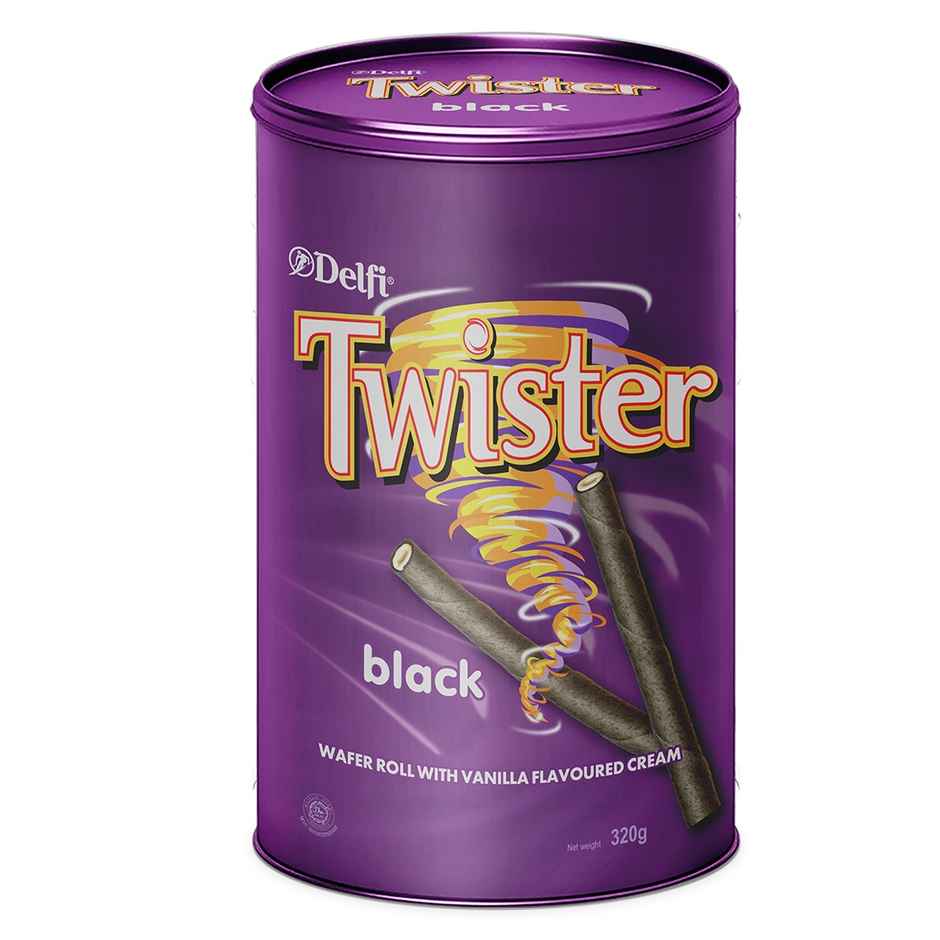 Delfi Twister Black Wafer Rolls