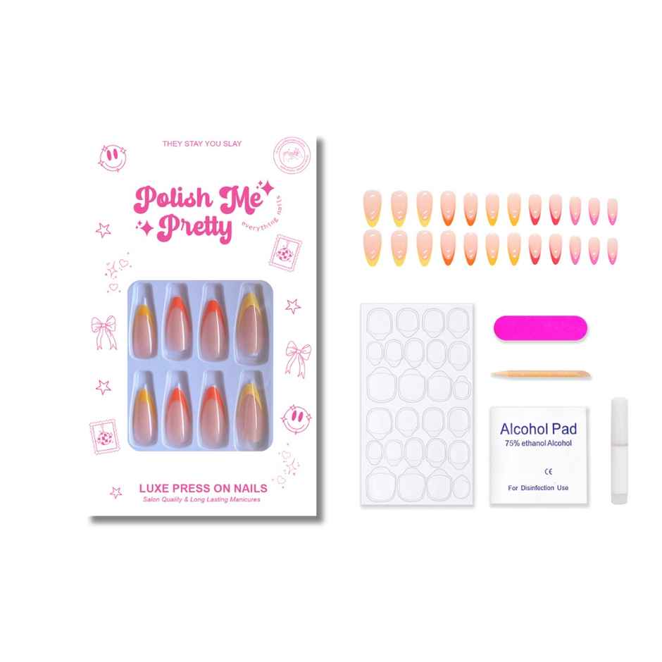 Polish Me Pretty Luxe Press On Nails - Selling Sunset - Almond Short