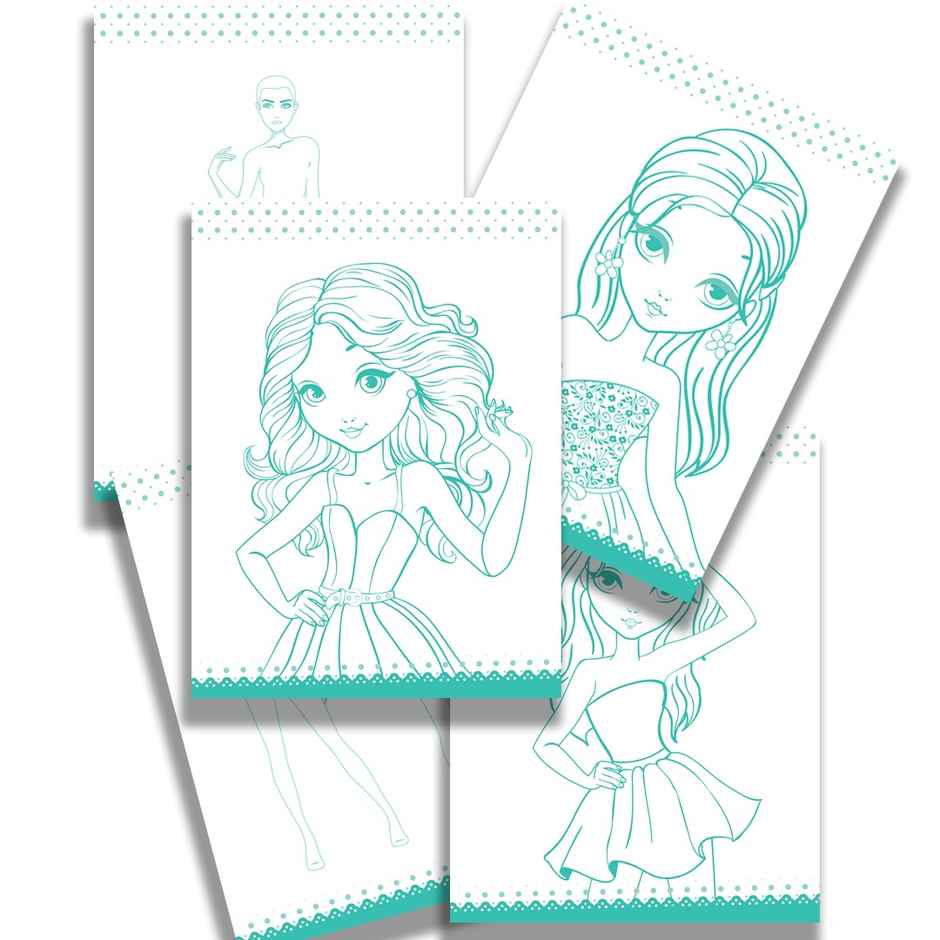 Style Studio Fashion Sketch Activity Book | Sticker Sheets, Stencil Sheets & Sketch Pages