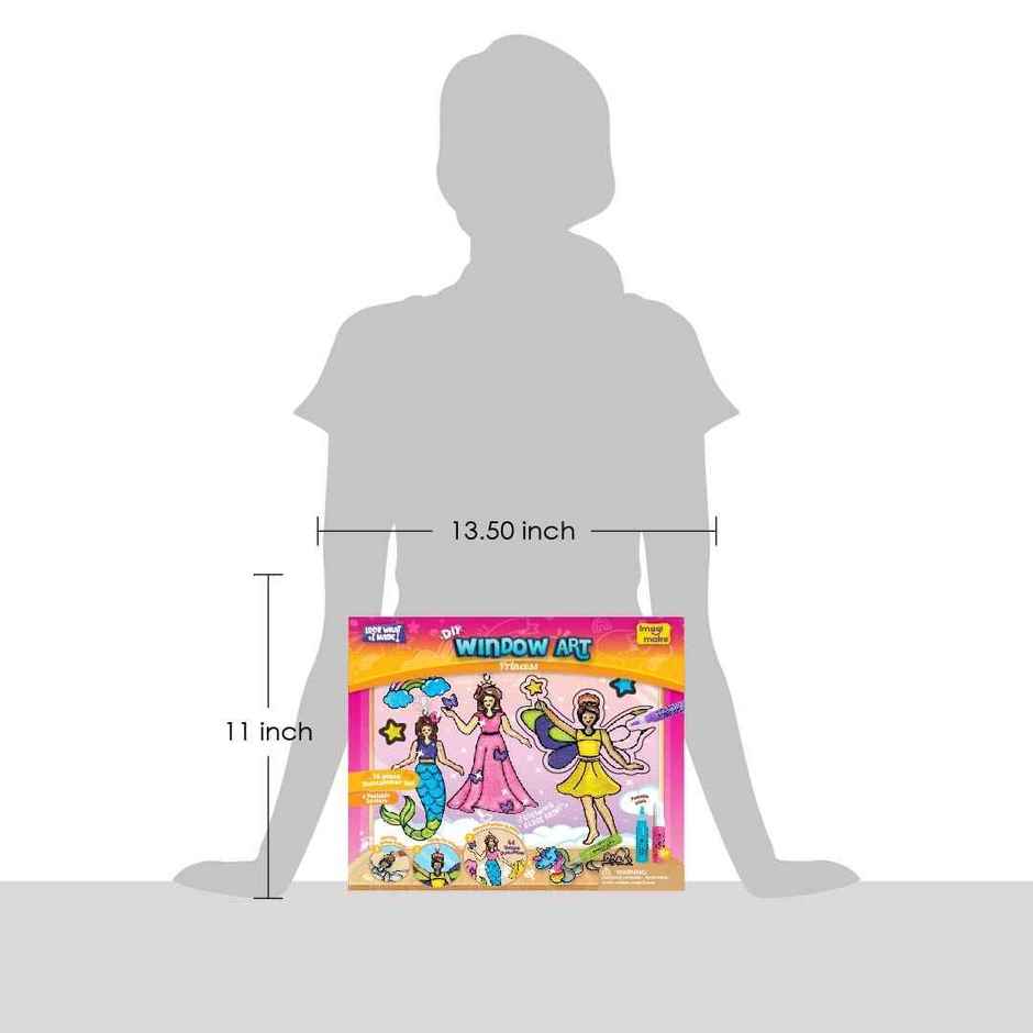 Imagimake Window Art Princess Glass Painting Craft Kit | Creative Educational Toy & Learning Aid