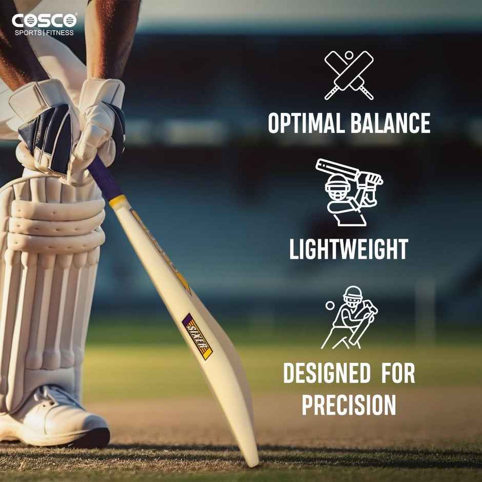 Cosco Sixxer Plastic Cricket Tennis Bat, Full Size, Made In India