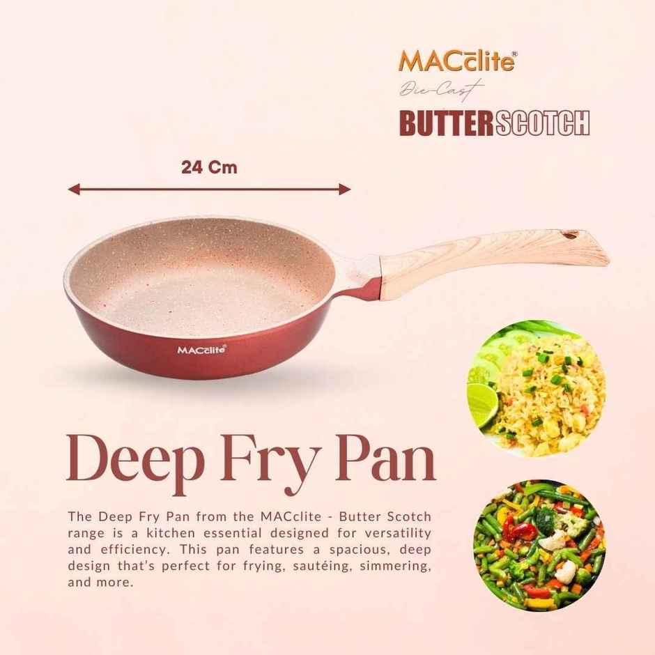 MaccliteNon-Stick Deep Fry Pan | 24 cm | Induction Compatible