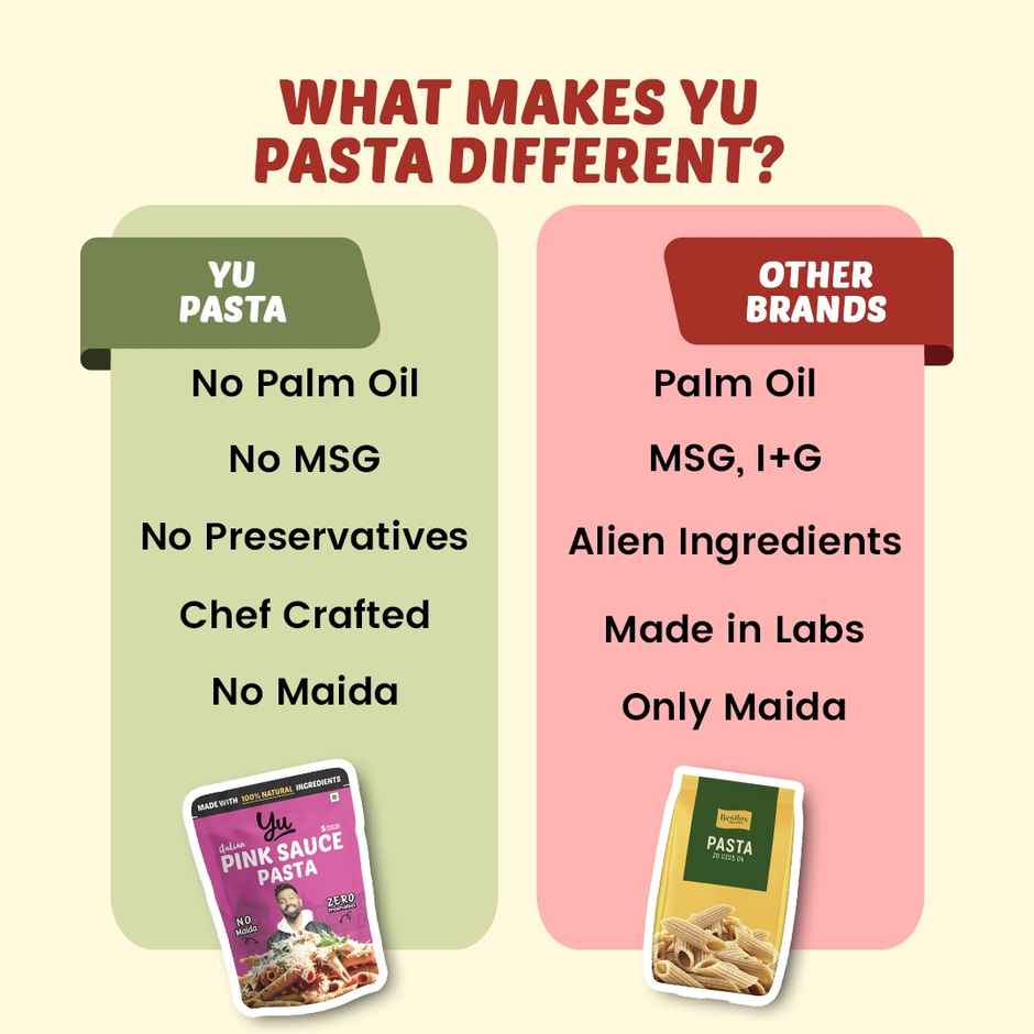 Yu Pink Sauce Instant Wheat Pasta | Penne - Combo Pack