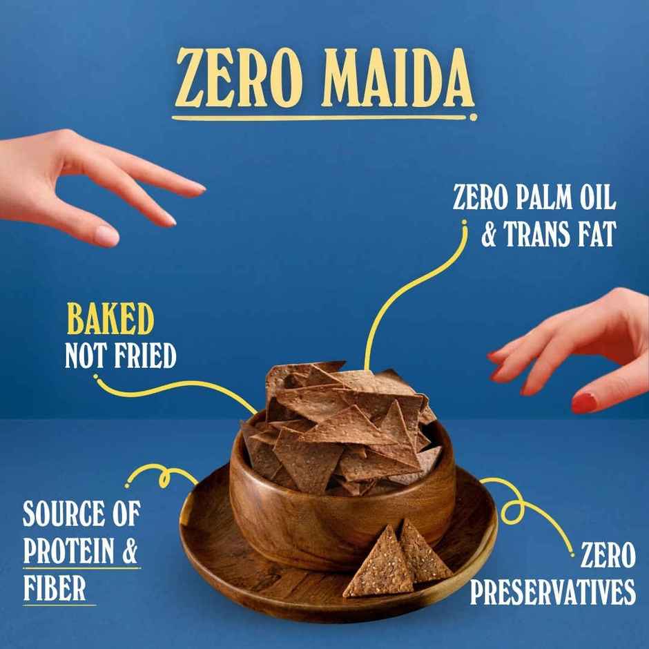 The Baker's Dozen Ragi Chips Zero Maida | High Protein | Baked | Healthy Snacks | Millet Snacks