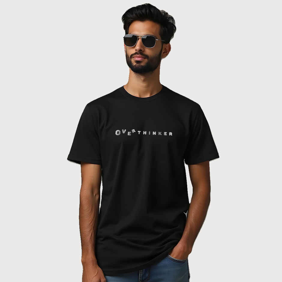 Mad Over Print Men's Overthinker T-shirt | Black - M