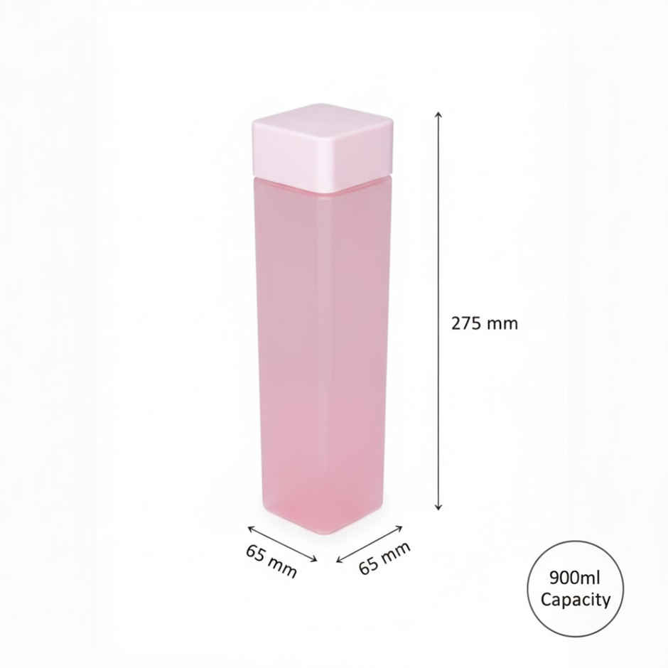 ReeQ Slim Square Water Bottle | BPA-Free Plastic Leak-Proof & Fridge Friendly | 1000 ml