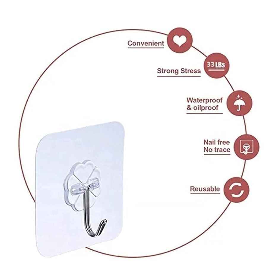 Se7en Self Adhesive Wall Hooks | Strong & Convenient