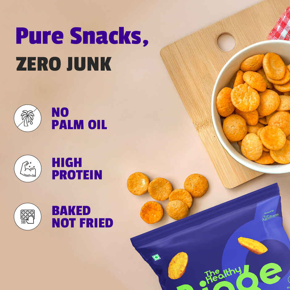 The Healthy Binge Millet Baked Chips- Classic Cheese- Protein Rich