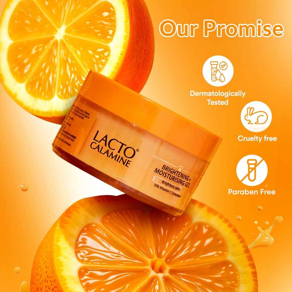 Lacto Calamine 15% Vitamin C Brightening Face Moisturizer with Niacinamide & Glycolic Acid