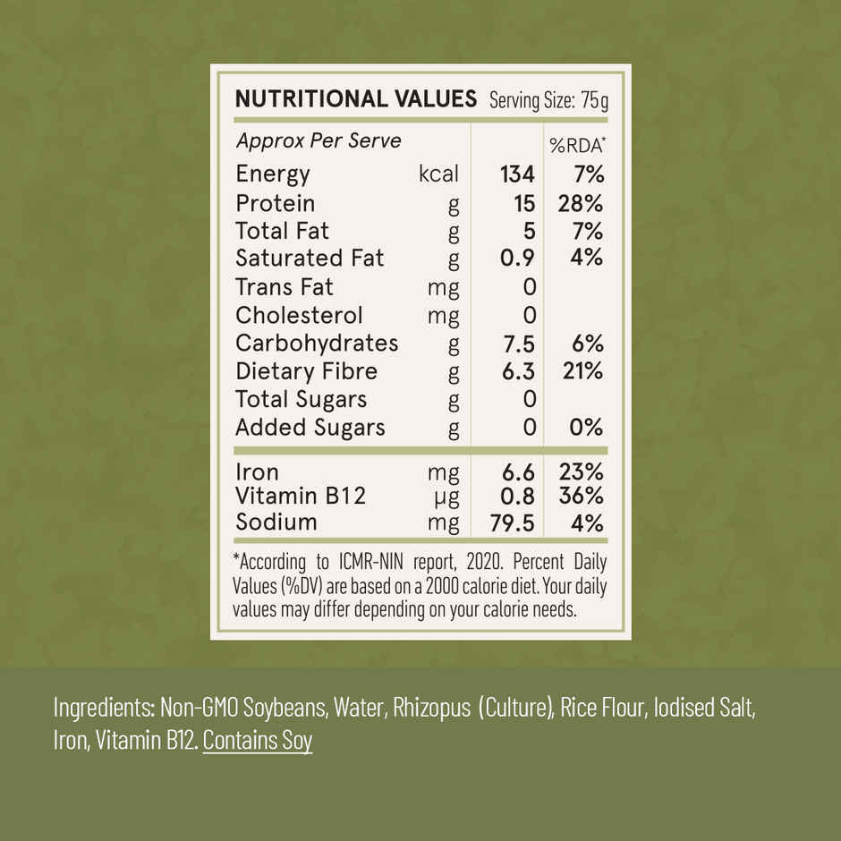 Hello Tempayy 15g Protein Tempeh Crumbles - Low Fat & High Fibre | Soy Tempeh