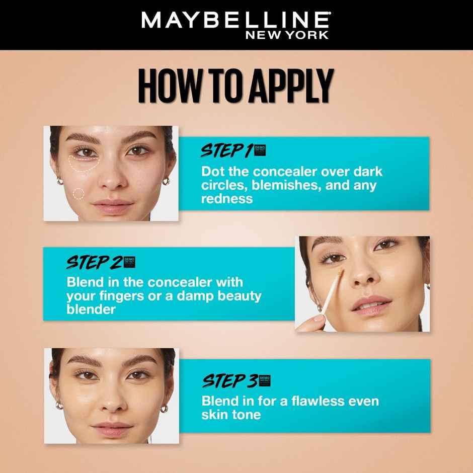 Maybelline New York Fit Me Concealer, Oil-Free Liquid Concealer For Oily & Dry Skin, 40 Caramel
