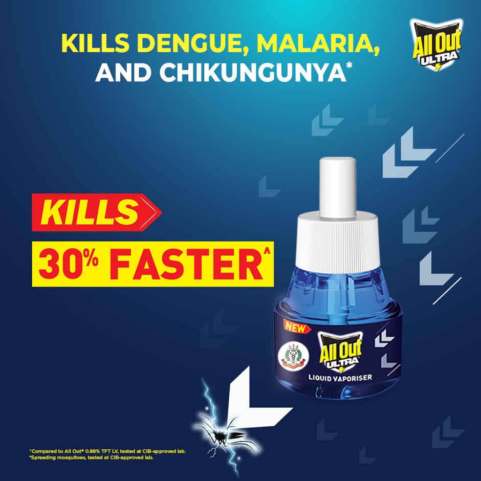 All Out Ultra | 1 Machine + 3 Refills | Liquid Vaporizer Mosquito Repellent
