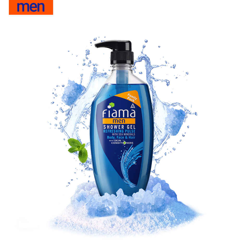 Fiama Men Shower Gel Refreshing Pulse Body Wash, With Skin Conditioners For Refreshed Skin - Bottle