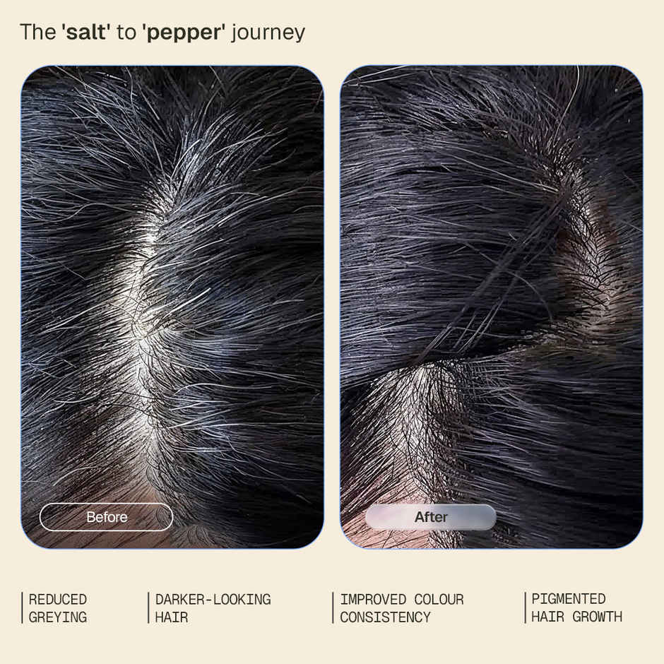 Arata Anti-Grey Hair Serum | Slows Premature Greying | Biotin, Keratin & Caffeine