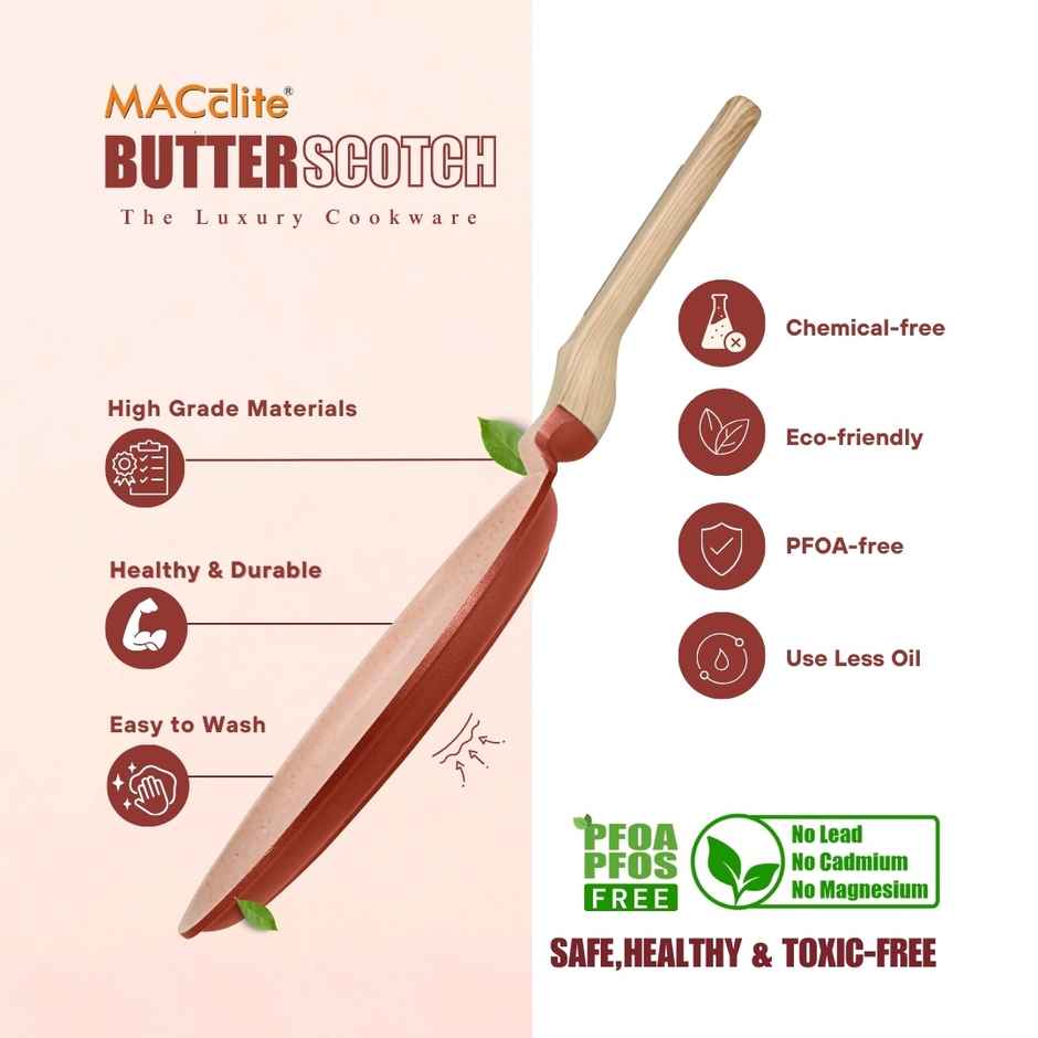 Macclite Non-Stick Tawa | 32 cm | Induction Compatible