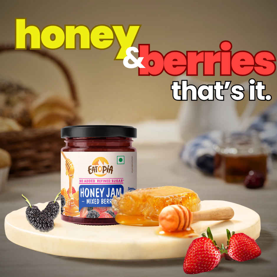 Eatopia Healthy Mixed Berry Honey Jam (No Refined Sugar & Preservatives )