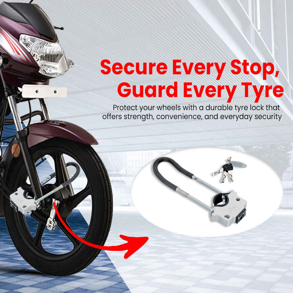 Link Aluminum Bike Lock for Front Wheel With 3 Keys-HT-10