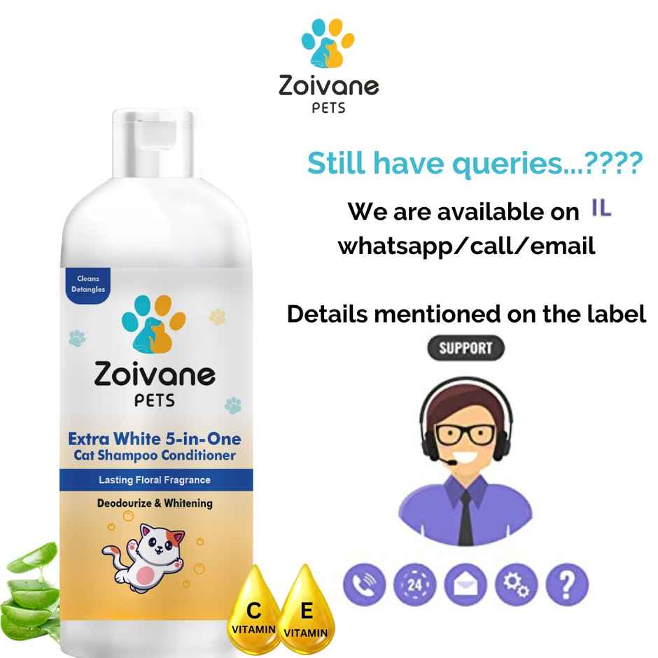 Zoivane Pets Cat Extra White Shampoo