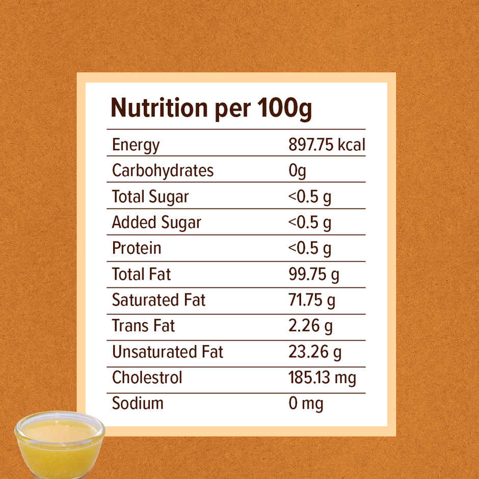 Conscious Food A2 Desi Cow Ghee | Preservative Free