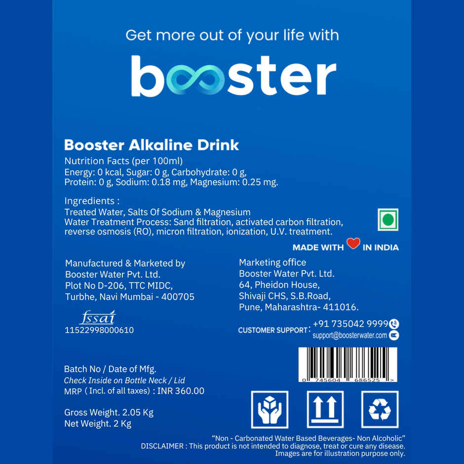 Booster Water Alkaline Mineral Water