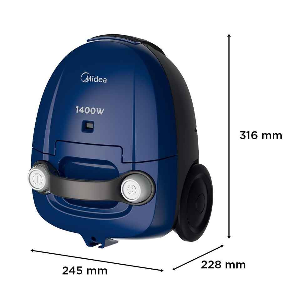 Midea 11s Bagged Canister Vacuum Cleaner - Blue